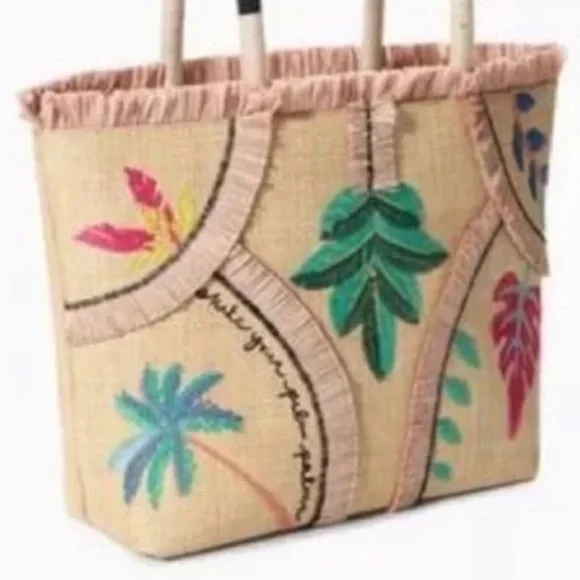 Stella & Dot Shake Your Palm Straw Bag - Picture 3 of 10